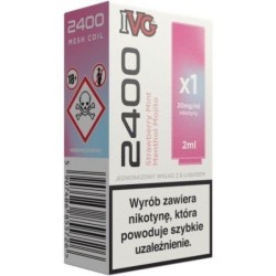 IVG 2400 20mg Strawberry Mint Menthol Mojito Disposable Pod | DoctorVape