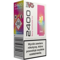 IVG 2400 20mg Berry Lemonade Ice Disposable Pod | DoctorVape