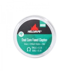Hellvape - Podwójne rdzenie klapton z drutu NI80, prefabrykowane cewki 10szt 0,18oHm | Doctorvape