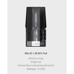 Smok Cartridge - Nfix SC MTL Coil 3ml 1.0ohm | DoctorVape